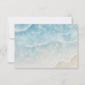 Elegant script Waterverf Ocean Beach bruiloft RSVP Kaartje (Achterkant)