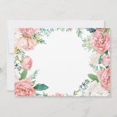 Elegant Script Waterverf Peach Floral Afstuderen Kaart (Achterkant)
