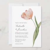 Elegant Script Waterverf Tulip Wedding Uitnodiging (Voorkant)