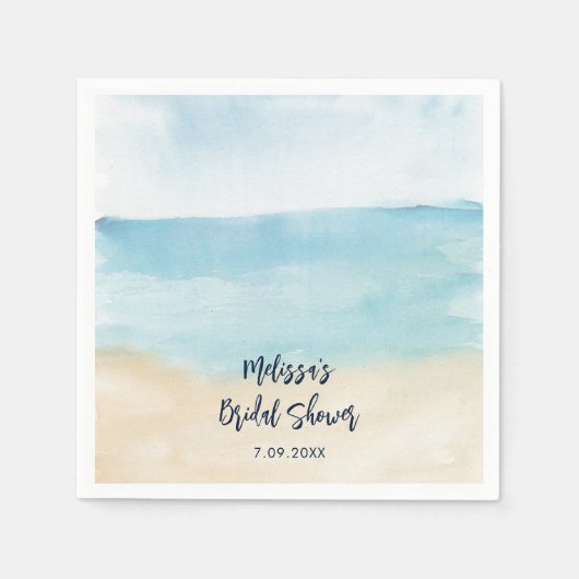 Elegant Script Waterverf Vrijgezellenfeest papier Servet (Voorkant)