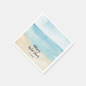 Elegant Script Waterverf Vrijgezellenfeest papier Servet (Hoek)