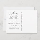 Elegant Script Waterverfwas Save The Date Kaart (Achterkant)