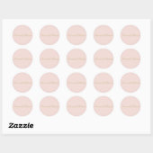 Elegant script wazig roze bruiloft stickers (Vel)