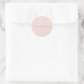 Elegant script wazig roze bruiloft stickers (Tas)