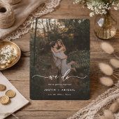 Elegant Script We Do Rustic Boho Photo Wedding Save The Date