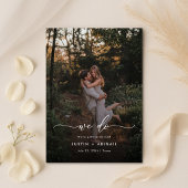 Elegant Script We Do Rustic Boho Photo Wedding Save The Date