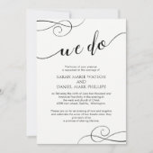 Elegant Script We gaan een Typografie-uitnodiging  Kaart (Voorkant)