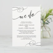 Elegant Script We gaan een Typografie-uitnodiging  Kaart (Staand voorkant)