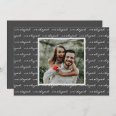 Elegant script We hebben aangepast fotohuwelijk ui Aankondiging (Voorkant / Achterkant)