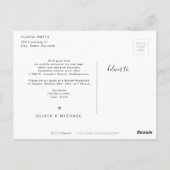 Elegant script "we hebben de moderne fotobruiloft briefkaart (Achterkant)