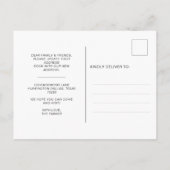 Elegant script We hebben nieuwe home foto verplaat Aankondigingskaart (Achterkant)