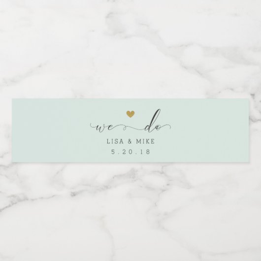 Elegant Script We zetten de etiketten van waterfle (Enkel label)