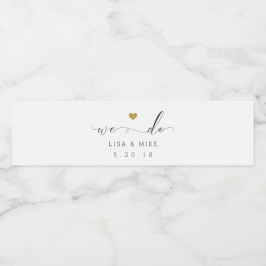 Elegant Script We zetten de etiketten van waterfle (Enkel label)