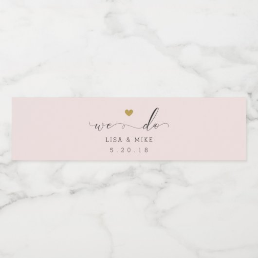 Elegant Script We zetten de etiketten van waterfle (Enkel label)