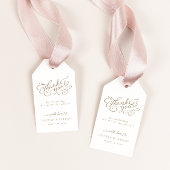 Elegant Script Weddenschap Bedankt Cadeaulabel