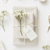 Elegant Script Weddenschap Bedankt Cadeaulabel