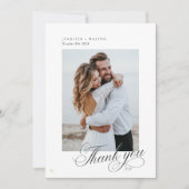 Elegant Script Weddenschap Hartelijk dank Bedankkaart (Voorkant)