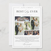 Elegant Script Wedding 5 foto's Dank u kaart (Voorkant)