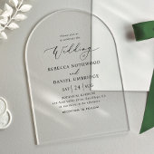 Elegant Script Wedding Acryl Uitnodigingen