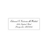 Elegant Script Wedding Address Zelfinktende Stempel (Design)