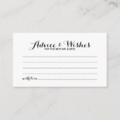 Elegant Script Wedding Advice en Wishes Kaart (Voorkant)