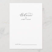 Elegant Script Wedding Advice Kaart (Voorkant)
