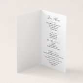 Elegant Script Wedding Bar Menu Place Card (Binnen)