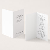 Elegant Script Wedding Bar Menu Place Card