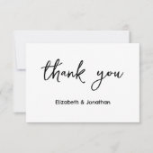 Elegant Script Wedding Bedankkaart (Voorkant)