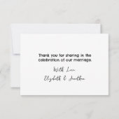 Elegant Script Wedding Bedankkaart (Achterkant)