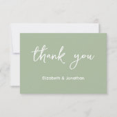 Elegant Script Wedding Bedankkaart (Voorkant)
