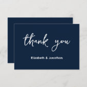 Elegant Script Wedding Bedankkaart (Voorkant / Achterkant)