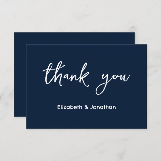 Elegant Script Wedding Bedankkaart (Voorkant / Achterkant)