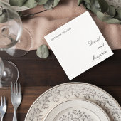 Elegant Script Wedding Cocktail Napkin Servet
