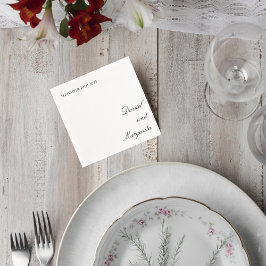 Elegant Script Wedding Cocktail Napkin Servet