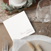 Elegant Script Wedding Cocktail Napkin Servet