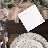 Elegant Script Wedding Cocktail Napkins Servet