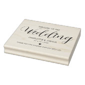 Elegant Script Wedding Custom Bag Rubberstempel (Stempel)