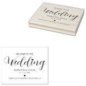 Elegant Script Wedding Custom Bag Rubberstempel (Gestempeld)