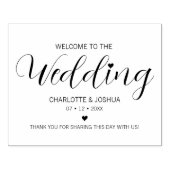 Elegant Script Wedding Custom Bag Rubberstempel (Afrduk)