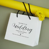 Elegant Script Wedding Custom Bag Rubberstempel