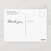 Elegant Script Wedding Custom Foto Hartelijk dank Briefkaart (Achterkant)