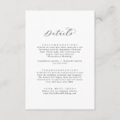 Elegant Script Wedding Details Enclosure Kaart (Voorkant)