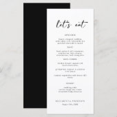 Elegant Script Wedding Dinner Menu Kaart (Voorkant / Achterkant)