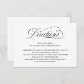 Elegant Script Wedding Directions Enclosure Kaart (Voorkant / Achterkant)