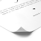 Elegant Script Wedding Disposable Camera Sign Poster (Hoek)