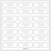 Elegant Script Wedding Envelope Adres Stickers (Vel)