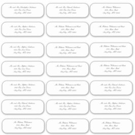 Elegant Script Wedding Envelope Adres Stickers