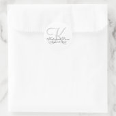 Elegant Script Wedding Favor Ronde Sticker (Tas)