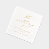 Elegant Script Wedding Folie Servetten (Links)
